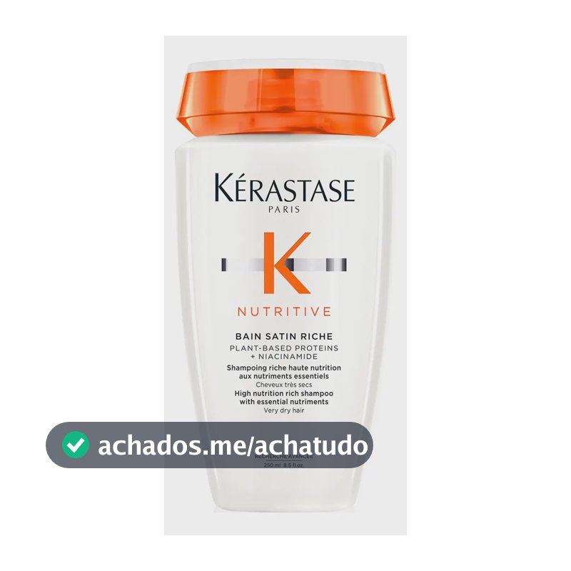 Shampoo Kérastase Nutritive Bain Satin Riche Cabelos Secos 250ml