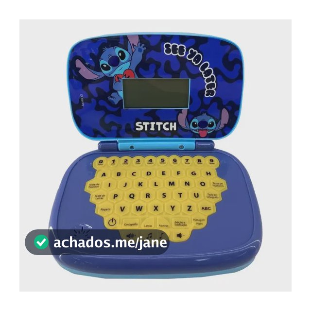 Laptop Infantil Educativo Candide Disney Stitch Bilíngue