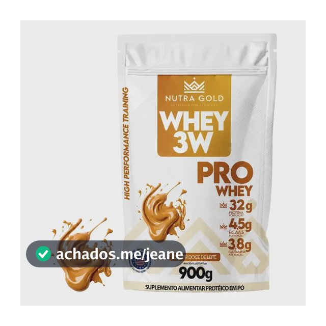 Whey Protein 3w Nutra Gold (32g Proteina)900g Refil Original