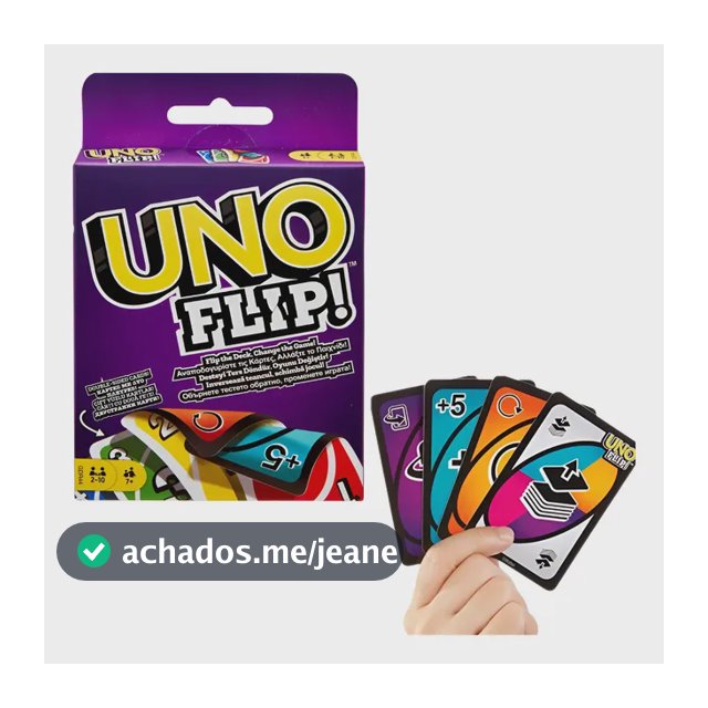 Jogo De Cartas Mattel Uno Flip 112 Cartas Coloridas Original Colorido Flip Espanhol E Inglês