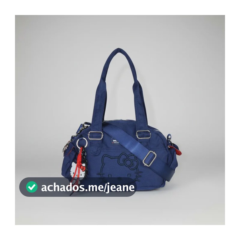 Bolsa Hello Kitty Semax Feminina Fofa Chaveiro Hk26082 Cor Azul