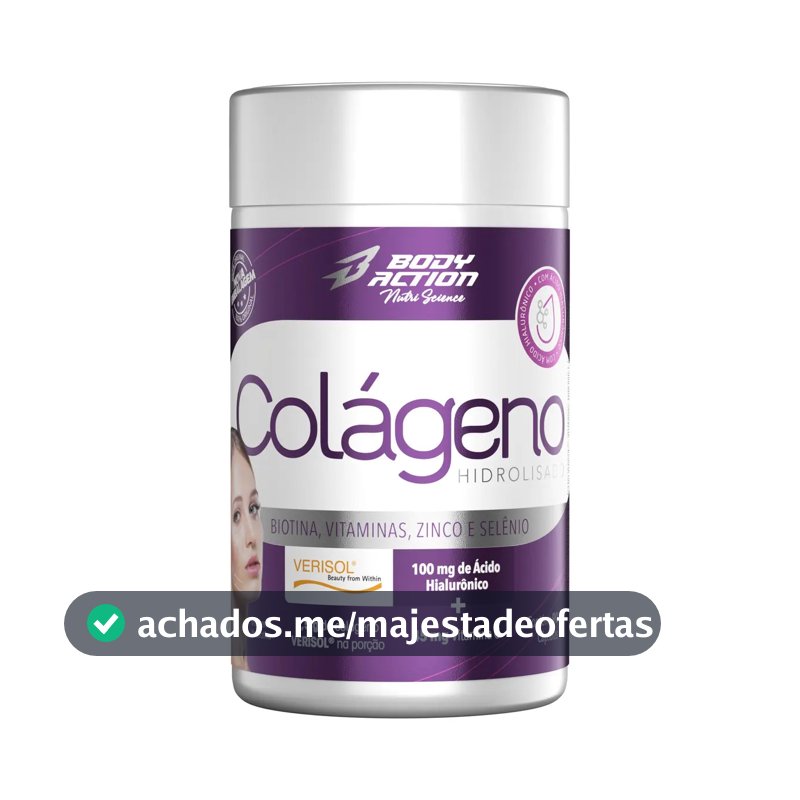 Suplemento En Cápsula Bodyaction Tradicional Colágeno De Colágeno Verisol Sem Sabor 90 Capsulas