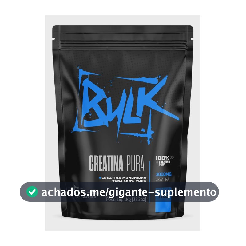 Creatina 1kg Monohidratada 100% Pura Bulk Nutrition