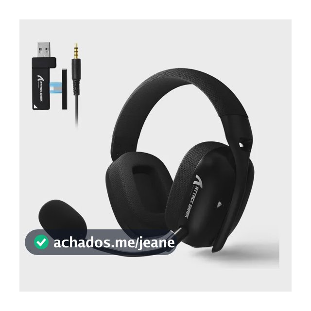 Fone De Ouvido Sem Fio Para Jogos Attack Shark L80 Pro Branc Black
