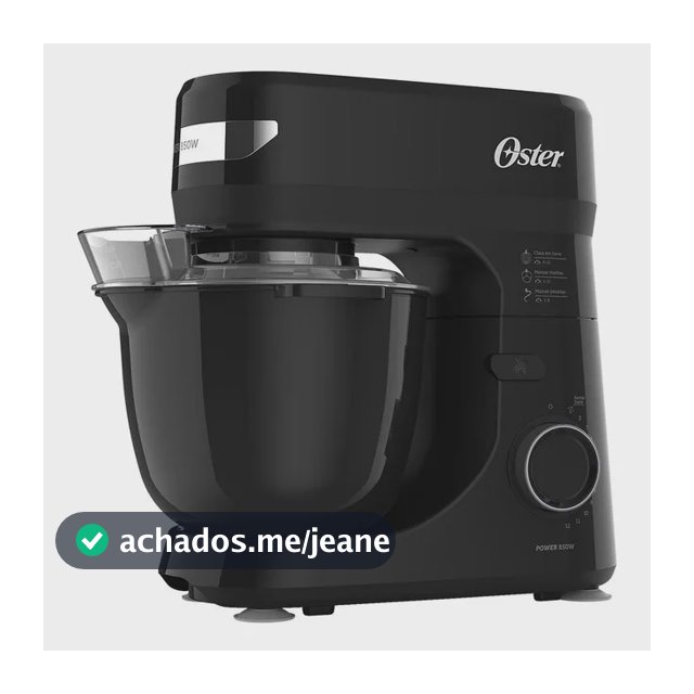 Batedeira Planetária Oster 220V 4L 850W Black III OBAT640