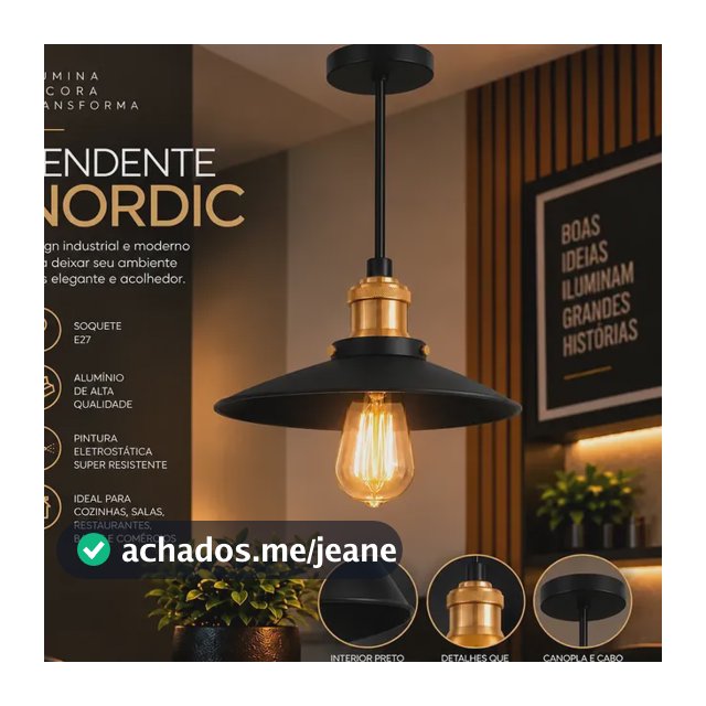 Lustre Pendente Industrial 22cm Vintage Nordic Loft Retro