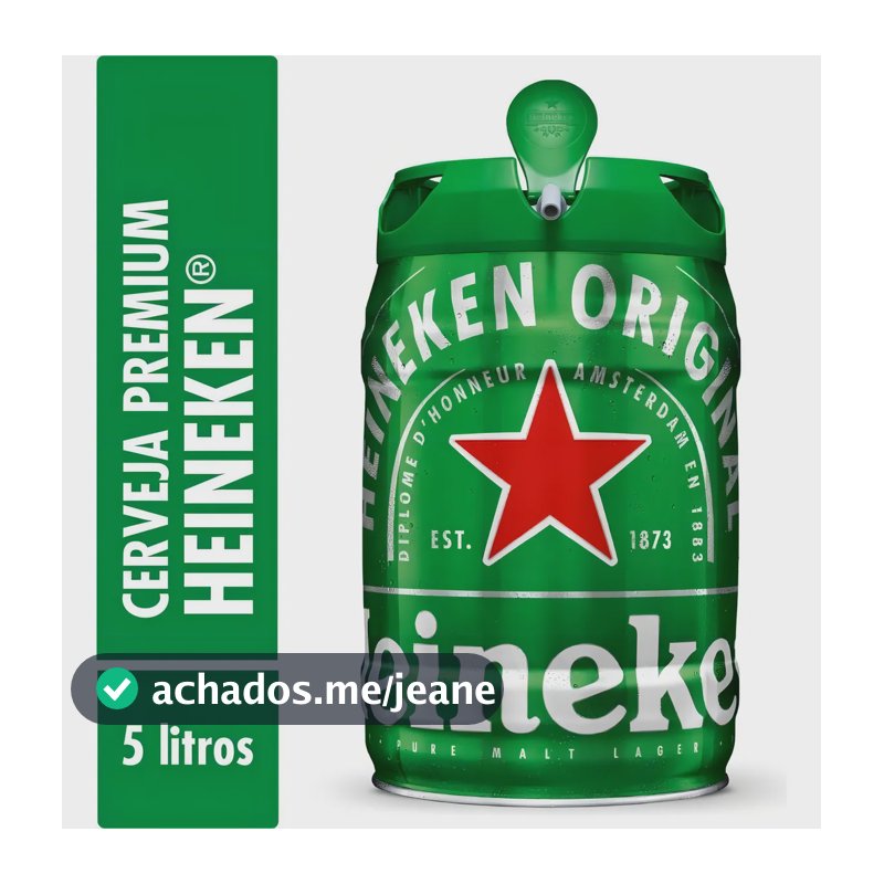 Cerveja Premium Heineken Barril 5 Litros