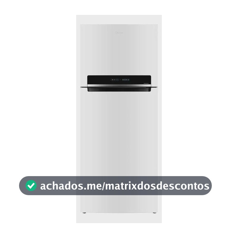 Geladeira Midea Frost Free Duplex Inverter 473L com Painel Digital e A Alarme de Porta Aberta Branca Bivolt