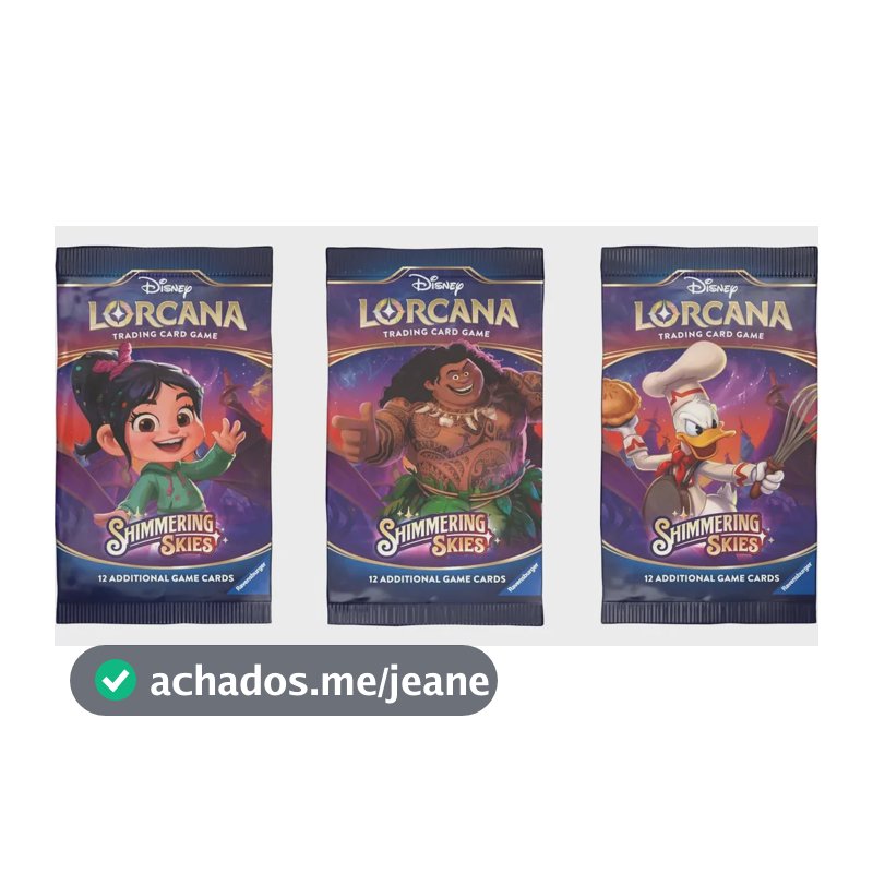 Booster Lorcana Tcg  - 12 Cartas - Disney Lorcana Shimmering Skies Inglês Shimmering Skies