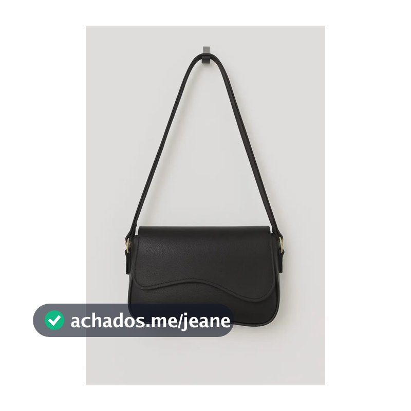 Bolsa Baguete Feminina Vegana, Alça Pequena e Ferragens Douradas