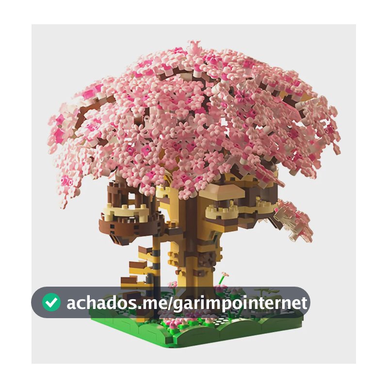 Casa Na Árvore Em Blocos De Montar 1100 Peças  Rosa Ou Roxo Rosa