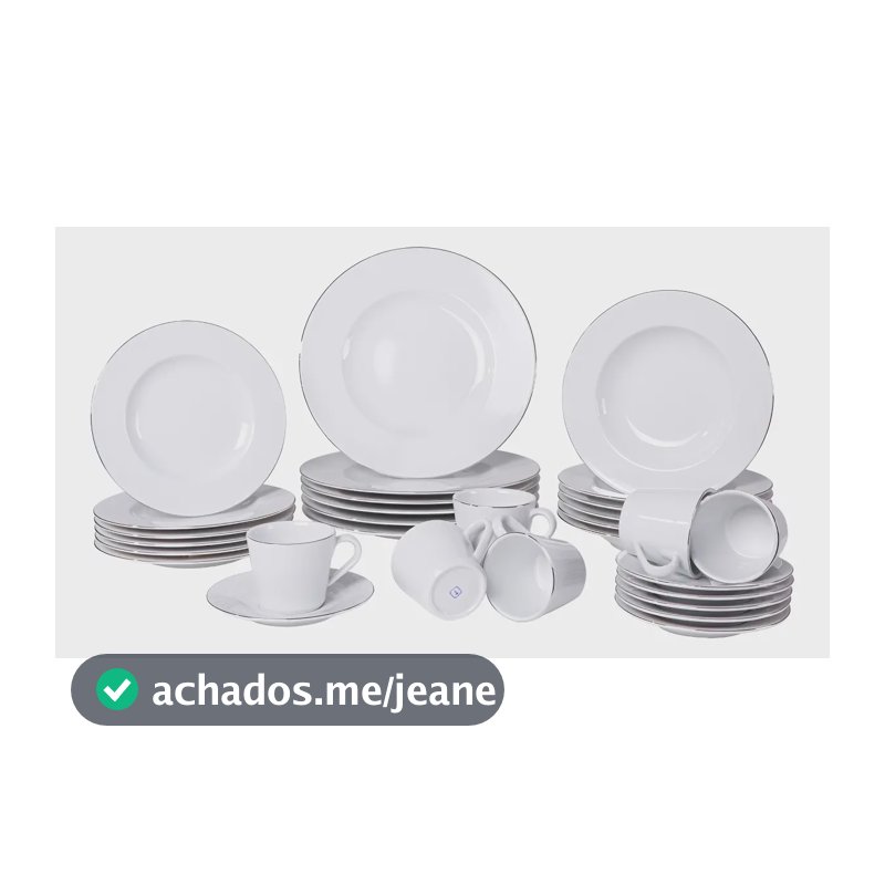 Aparelho De Jantar Tramontina Joana Em Porcelana 30 Peças