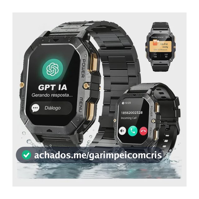 Smartwatch NOVANTE HT1286 Com GPS, IA GPT E Chamadas Bluetooth