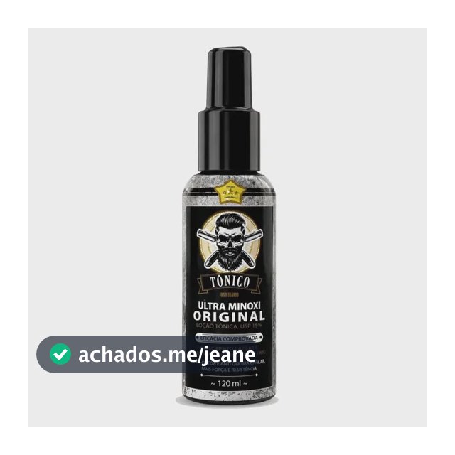 Tonico Capilar Minoxil Crescer Barba Cabelo 120ml Hortelã