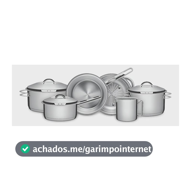 Kit Jogo De Panelas Solar 6 Peças com Fundo Triplo e Tampas de Inox Tramontina