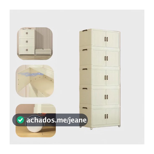 Armario Organizador Dobravel 5 Andares Empilhavel Objetos