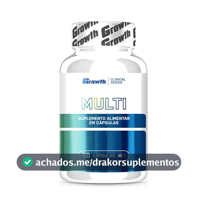 Multivitamínico Growth Supplements Clinical Series em cápsula Sem sabor de 60 un