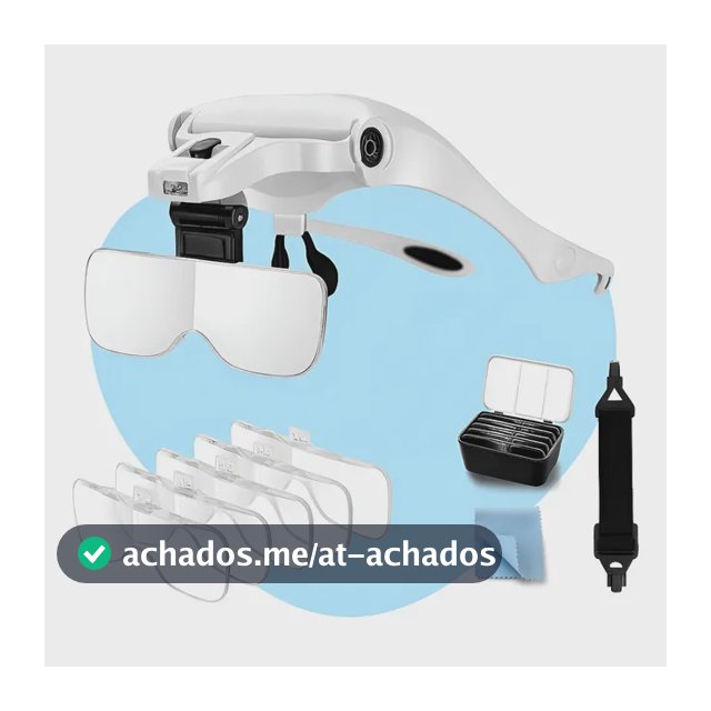 Lupa De Cabeça Com Luz Led 5 Lentes Zoom 3.5x Ergonomica Tumblr
