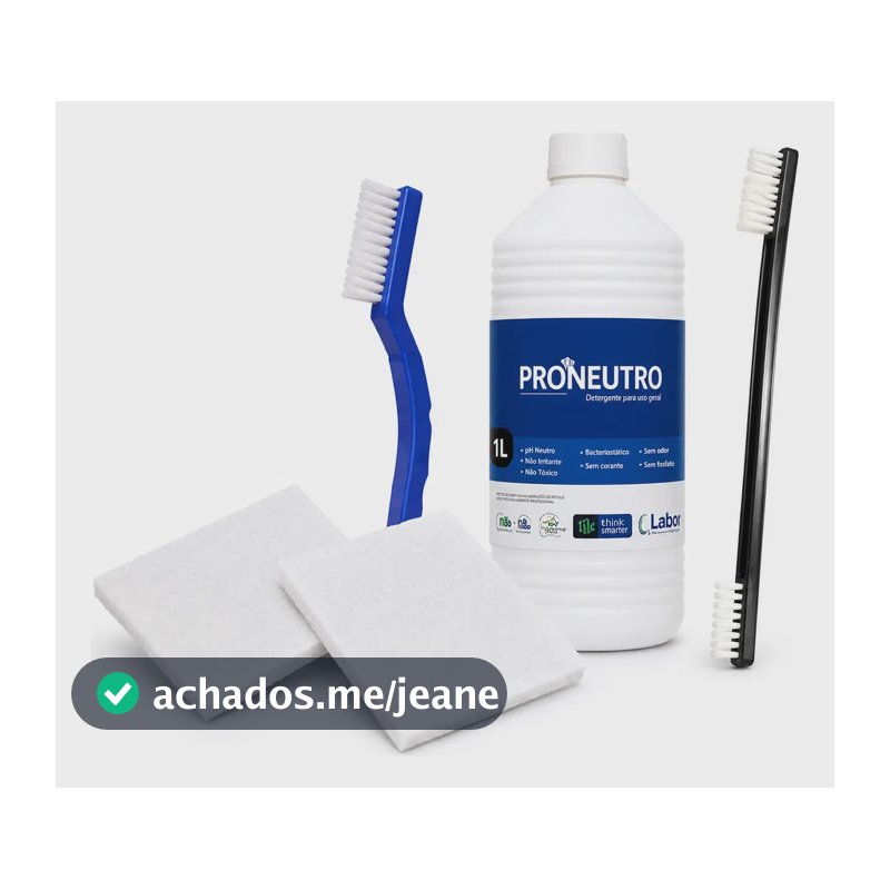 Kit Limpeza Manual Instrumentais Escovas Detergente Odonto Azul