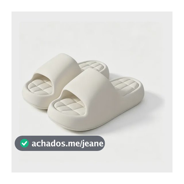 Chinelo Slide Em Eva Sola Grossa Antiderrapante Branco 36/37