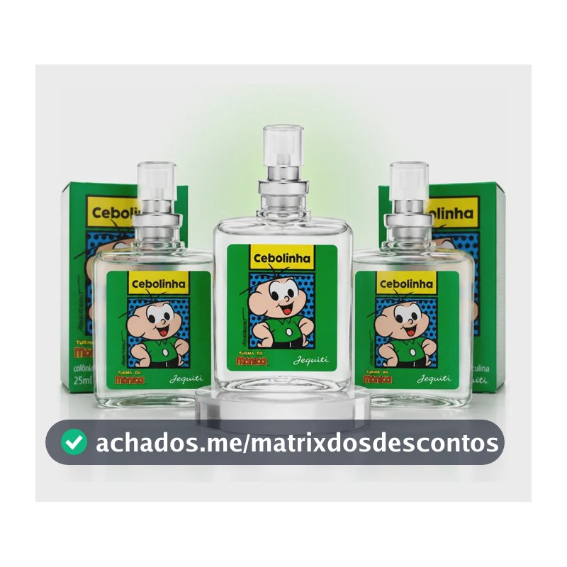 Kit 3 Perfumes Cebolinha Jequiti 25ml Infantil Turma da Mônica Colônia Masculina Kit Presente Original