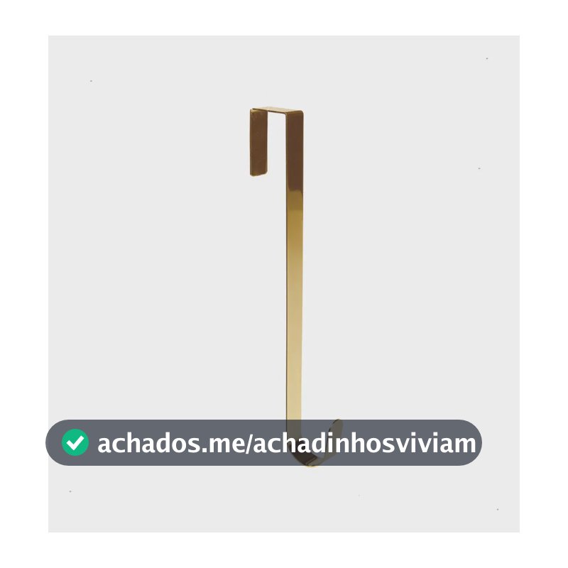 Gancho Suporte Guirlanda Básico Liso Ouro 38cm Natal