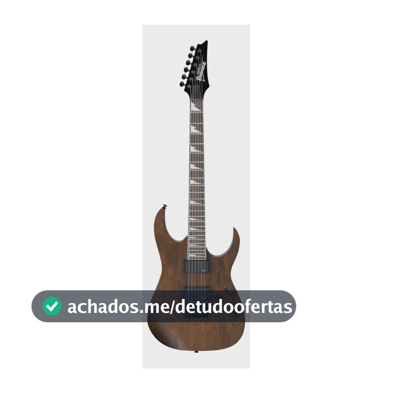 Guitarra elétrica Ibanez RG GIO GRG121DX BKF soloist de okoume walnut flat com diapasão de amaranto