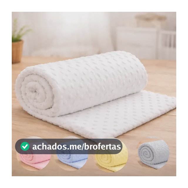 Manta Bebê Pipoquinha Plush Luxo Menino Menina 1 Metro