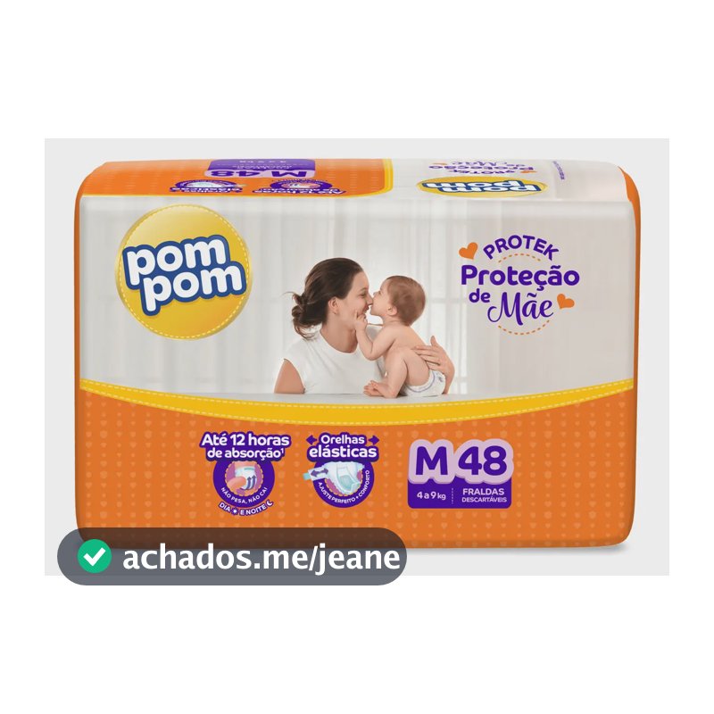 Fraldas Pom Pom Protek M x 48 unidades