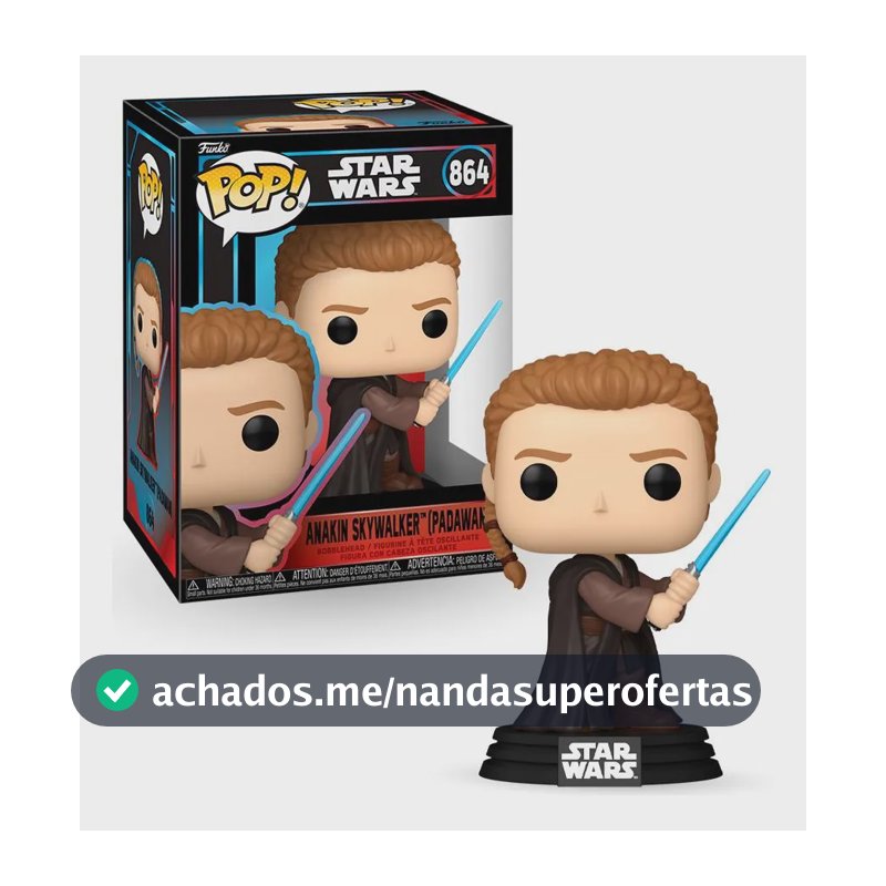 Boneco Funko Pop! Star Wars Padawan Anakin Com Sabre De Luz