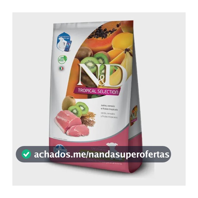 Ração Farmina N&D Tropical Para Cão Filhote seca Suíno Com Cereais E Frutas Pacote 2kg