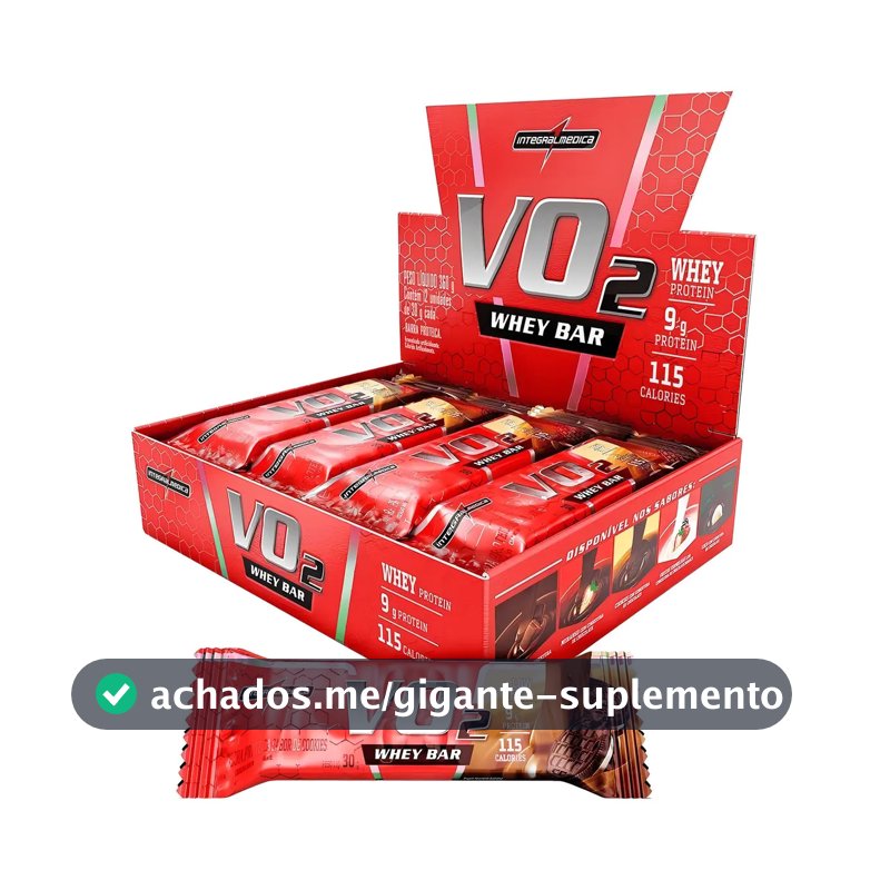 Suplemento en barra Integralmédica VO2 Proteína sabor coco 12 Unidades 30g