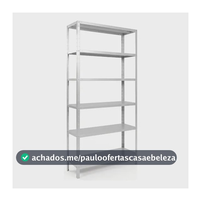 Estante Armário Prateleira De Aço 6 Bandeja Organizador Galvanizado Suporta 150kg 190cm X 90cm X 28cm Incolor Cin