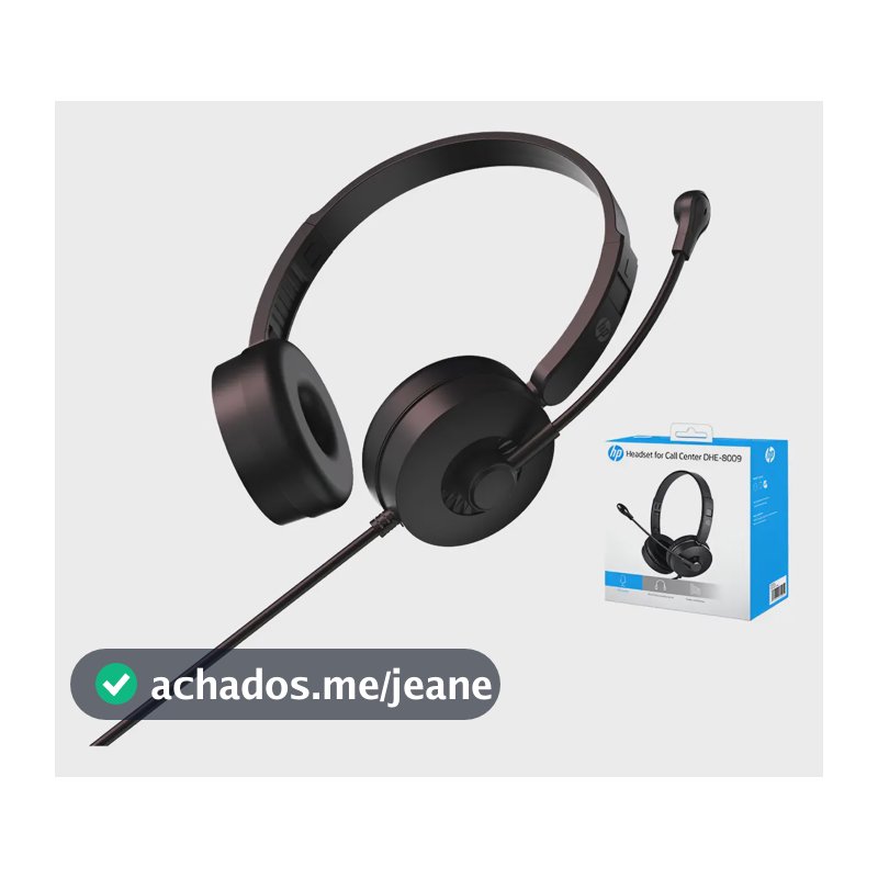 Headset Gamer HP Dhe-8009 Preto Com Microfone Flexível