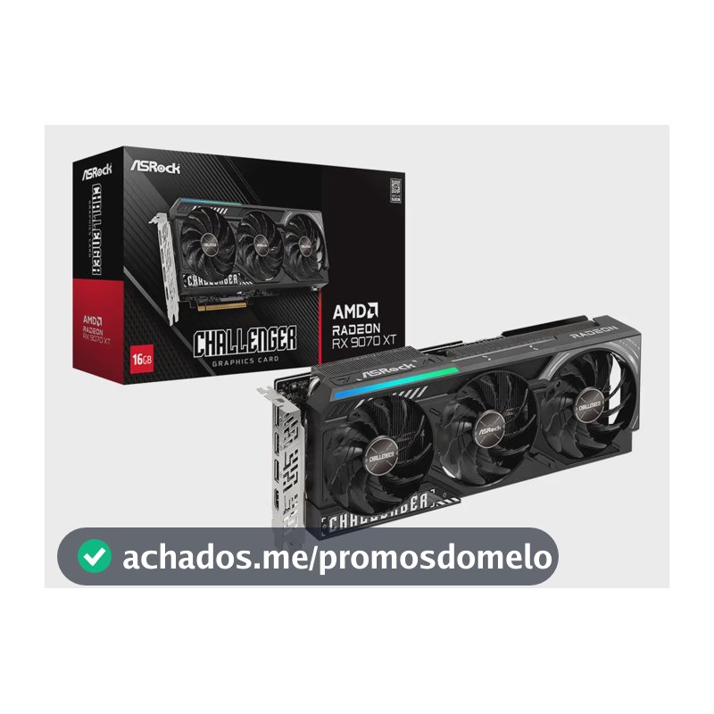Placa De Video Asrock Radeon Rx 9070 Xt Challenger, 16gb
