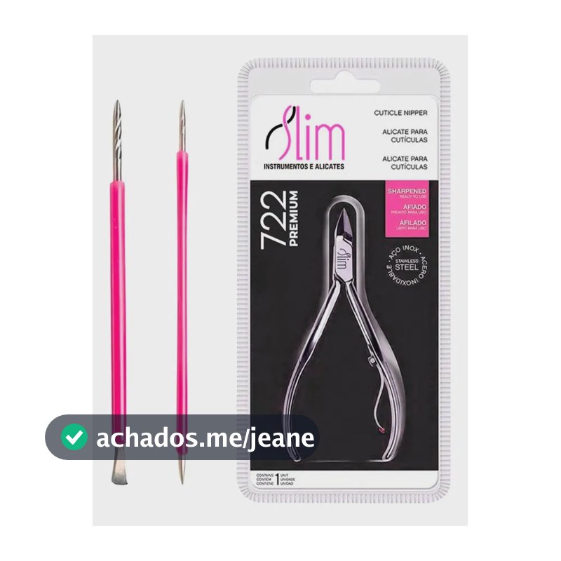 Kit Manicure Premium Alicate De Cutícula + Palito + Espátula