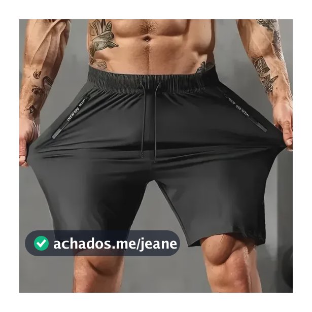 Bermuda Masculina Slim Fit Esportiva Fitness Com Elastano St