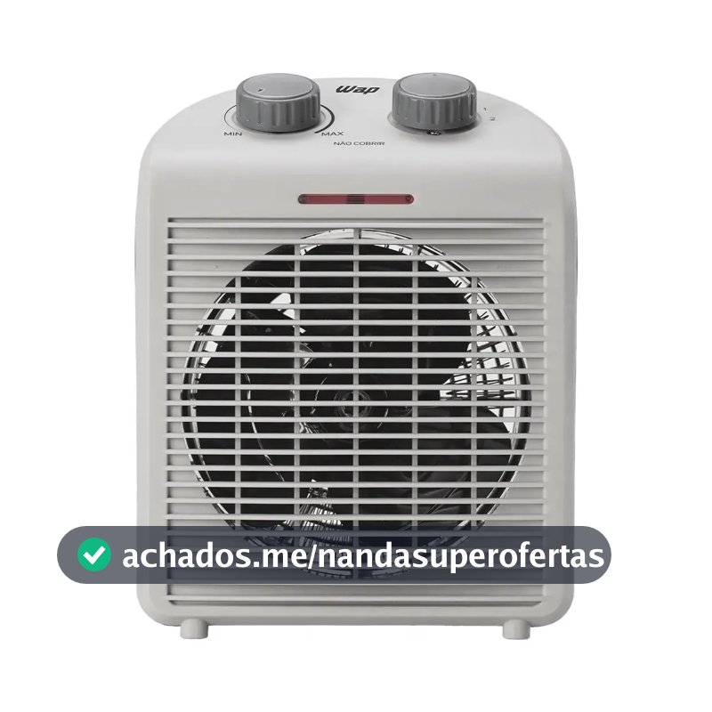 WAP Air Heat FW009371 Aquecedor Elétrico Portátil 3 em 1 220V Potência 2000W Triplo Sistema Segurança