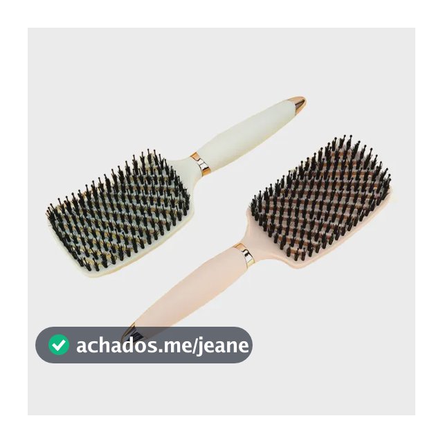 Escova Raquete Ventilada Cerdas De Javali Antist Marrom