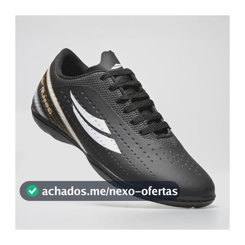 Chuteira Futsal Futebol Salão Quadra Antiderrapante Preto/branco 42 Br