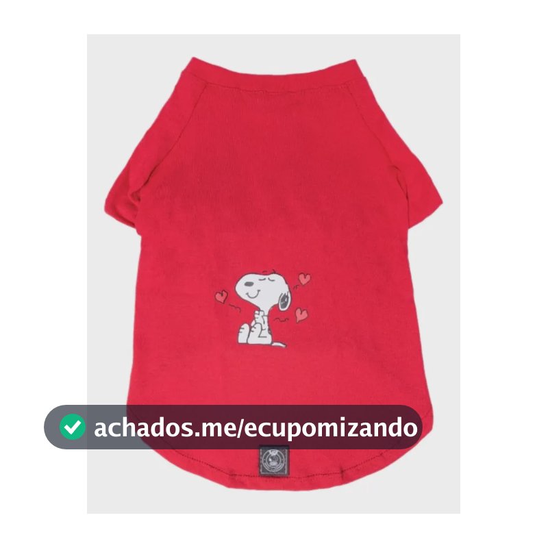 Roupa Pet Camiseta Snoopy Love Vermelha Cães Tamanho:xgg