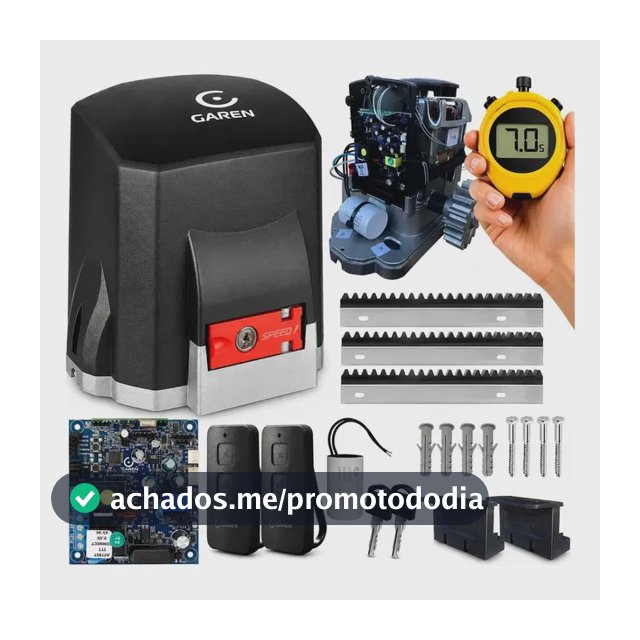 Motor Portao 600kg 7s 1/3hp Kdz Fit Turbo 3m Cremalheira Preto 433mhz Z18