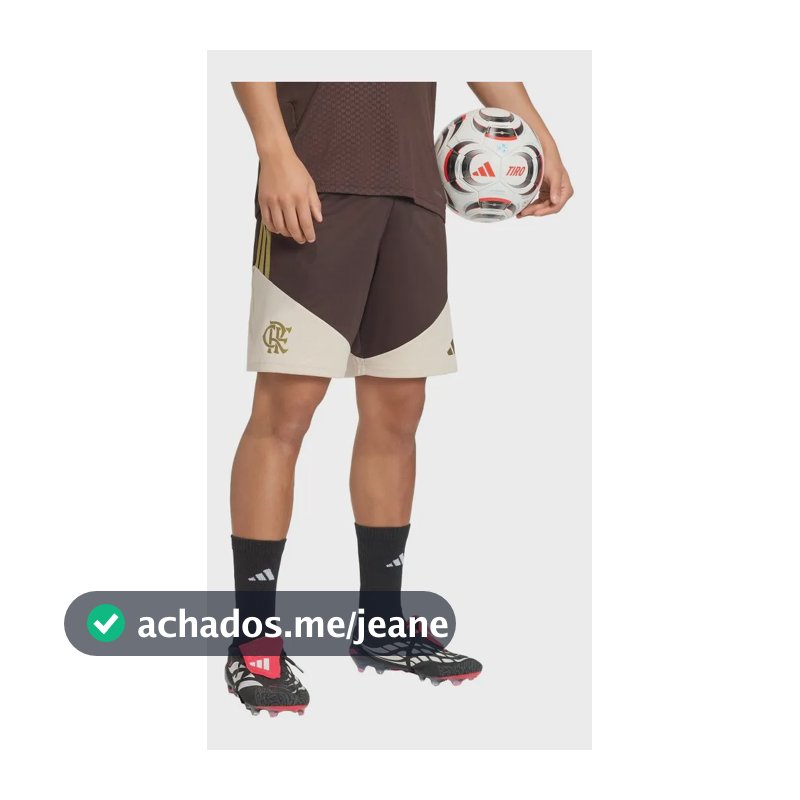 Shorts Treino Tiro 26 Competition Cr Flamengo adidas Marrom Gg