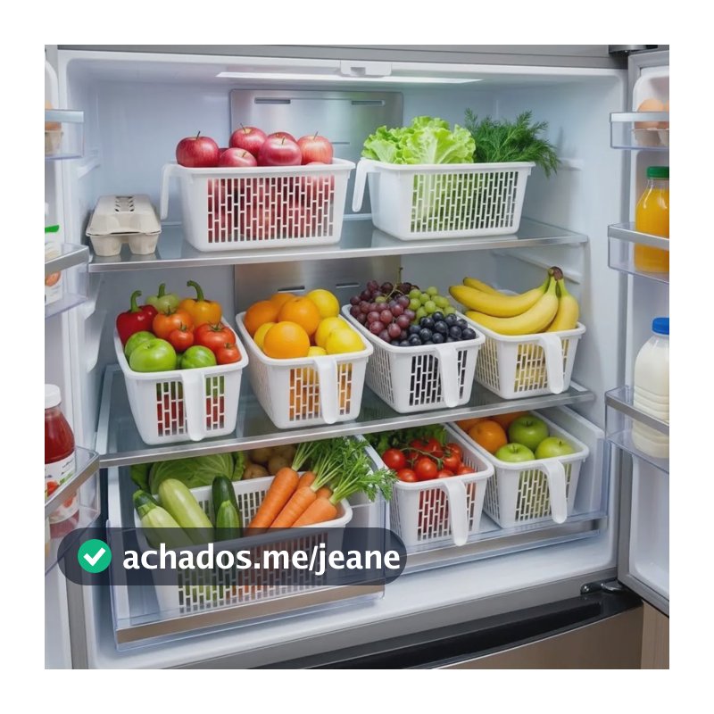 Kit 10 Organizadores De Geladeira E Armário Gaveta Porta Ovo Branco