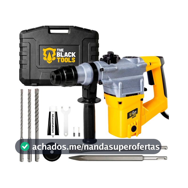 Martelete Combinado Sds-plus 1000w Com Maleta Trm100 The Black Tools