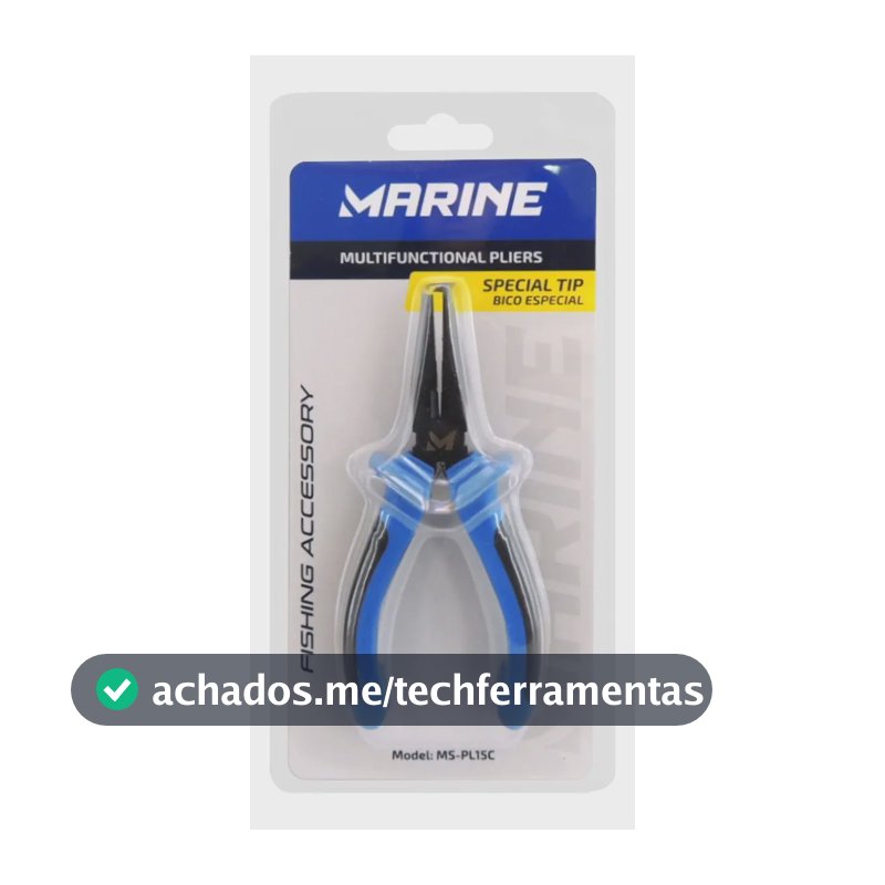 Alicate de Pesca Marine Sports Bico Aço Inox MS-PL15C Cabo Antiderrapante
