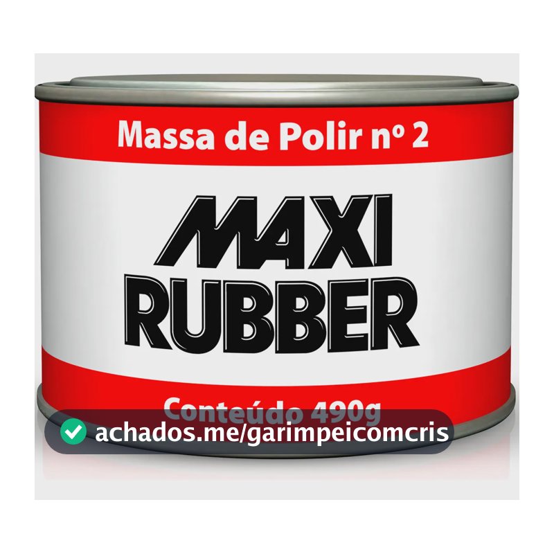 Massa De Polir Nº 2 Polimento Automotivo Maxi Rubber 490g 127/220v