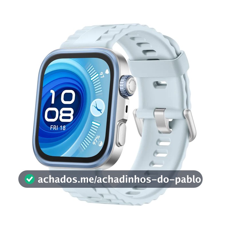 Smartband Huawei Fit 4 Pro Azul-Claro com GPS, NFC e Bateria de 10 Dias