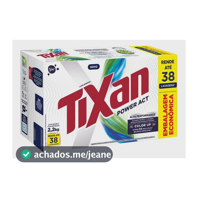 Lava-roupas Em Pó Concentrado Tixan Power Act Caixa 2,2kg