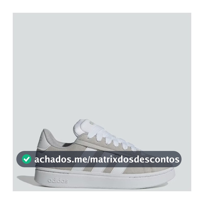 Tênis Masculino Grand Court Alpha 00s adidas Grey Two / Cloud White / Grey Two Liso 39 Br